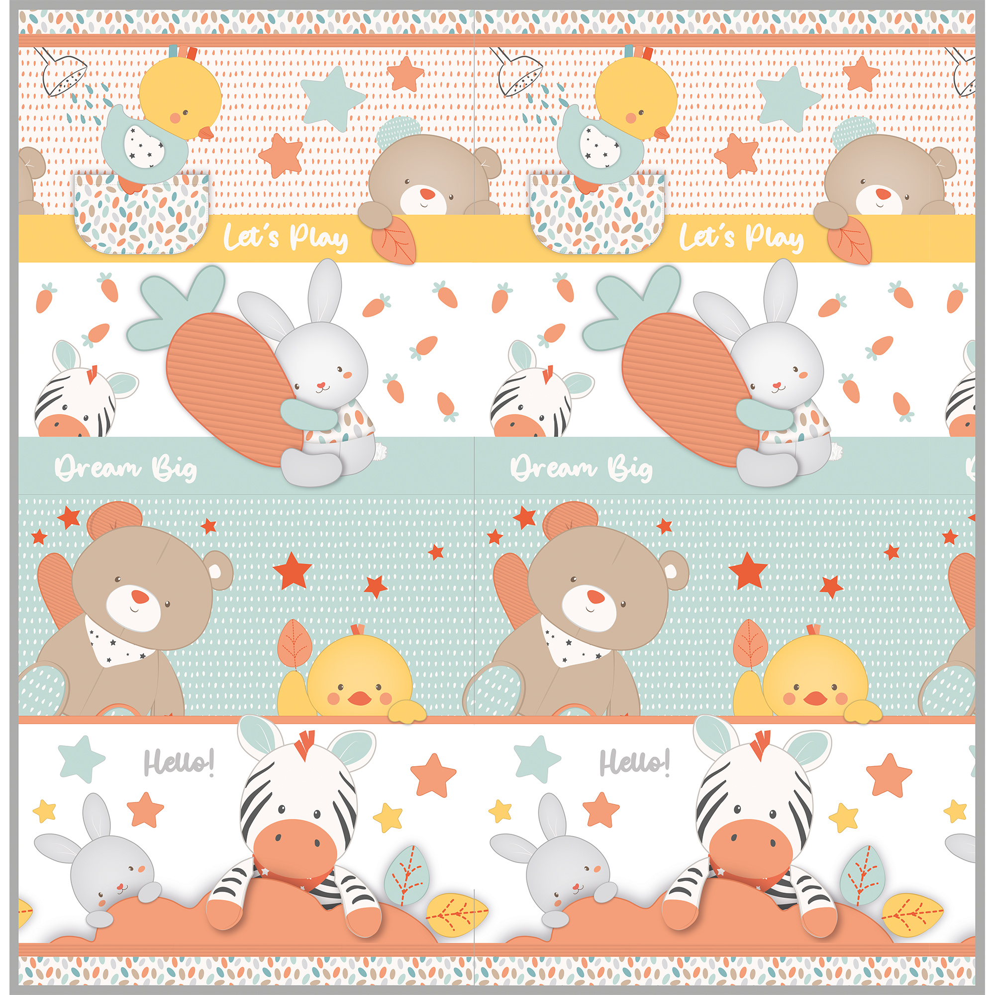 BabySmile tappeto gioco pieghevole 150x150 bifacciale 10m+
