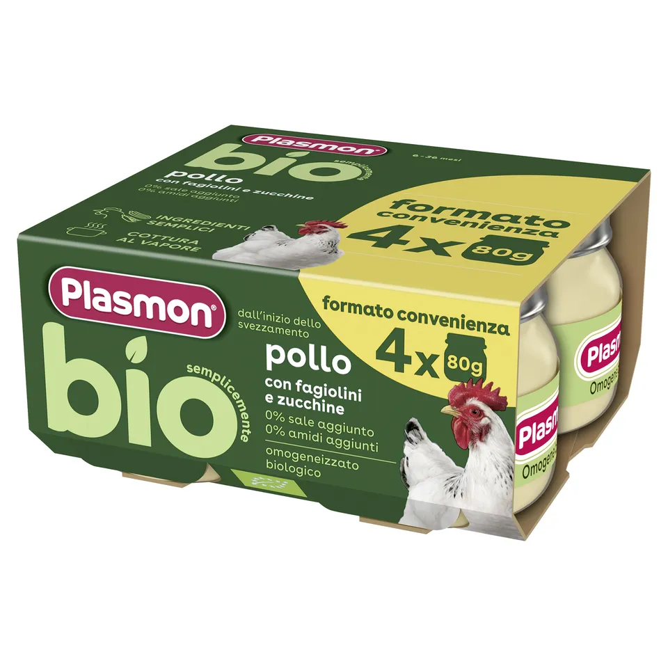 Plasmon Bio omogeneizzato pollo 4x80g fagiolini