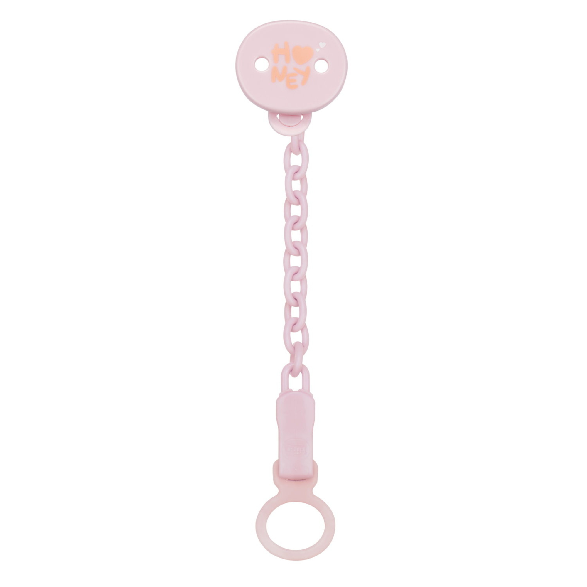 Chicco Clip Universale catenella succhietto rosa bottone e anello
