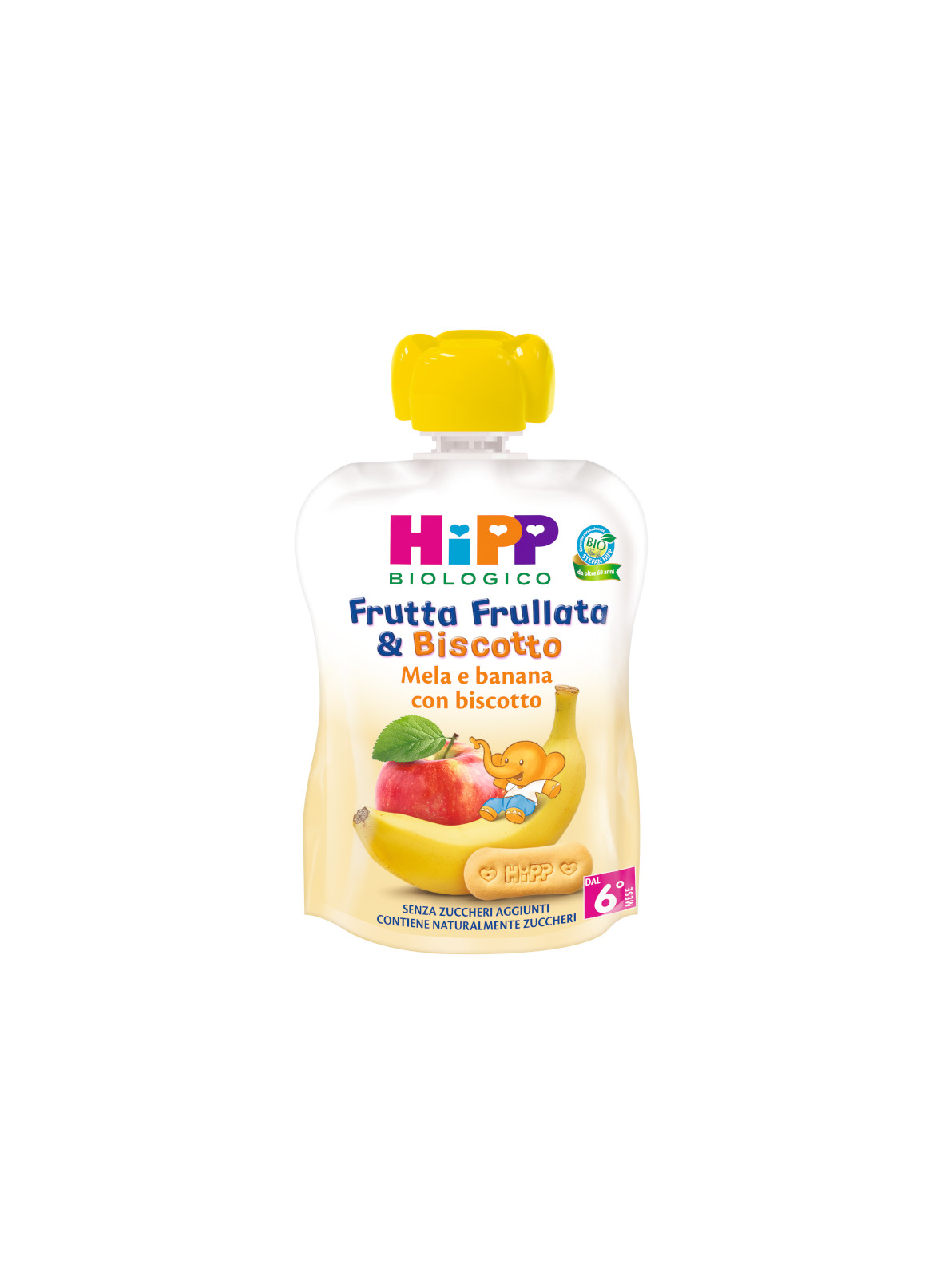 Hipp frutta frullata pouch mela banana biscotto 90 g