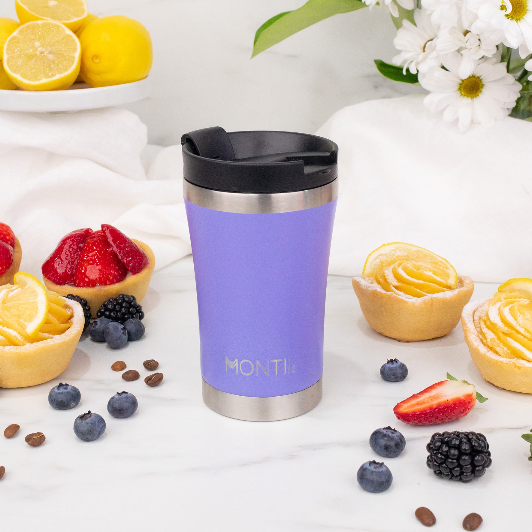 Montii tazza termica piccola lilla acciaio inox bimbi