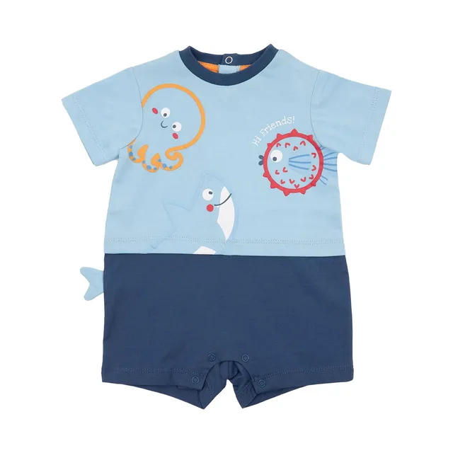 Toys Center Baby pagliaccetto jersey bimba azzurro mare cotone