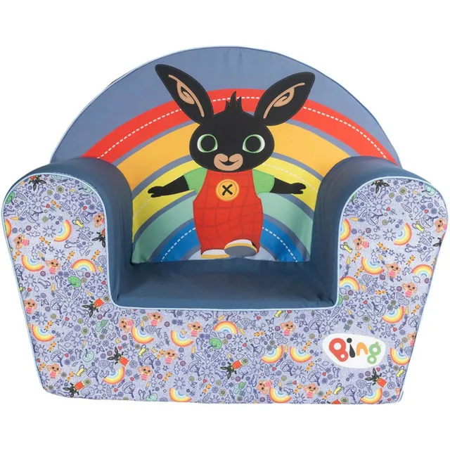Bing poltroncina bambini jeans con braccioli imbottiti