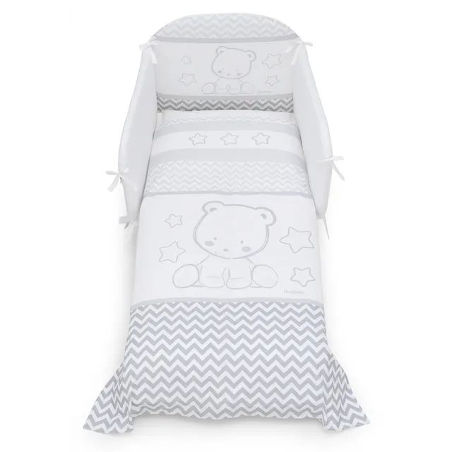 Italbaby Popstar Grey completo piumone 4 pezzi cotone