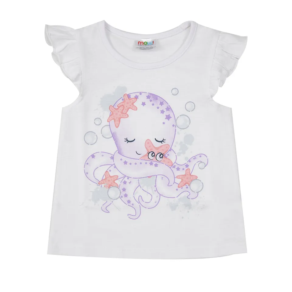 Toys Center Baby canotta bimba bianca dolce polipetto