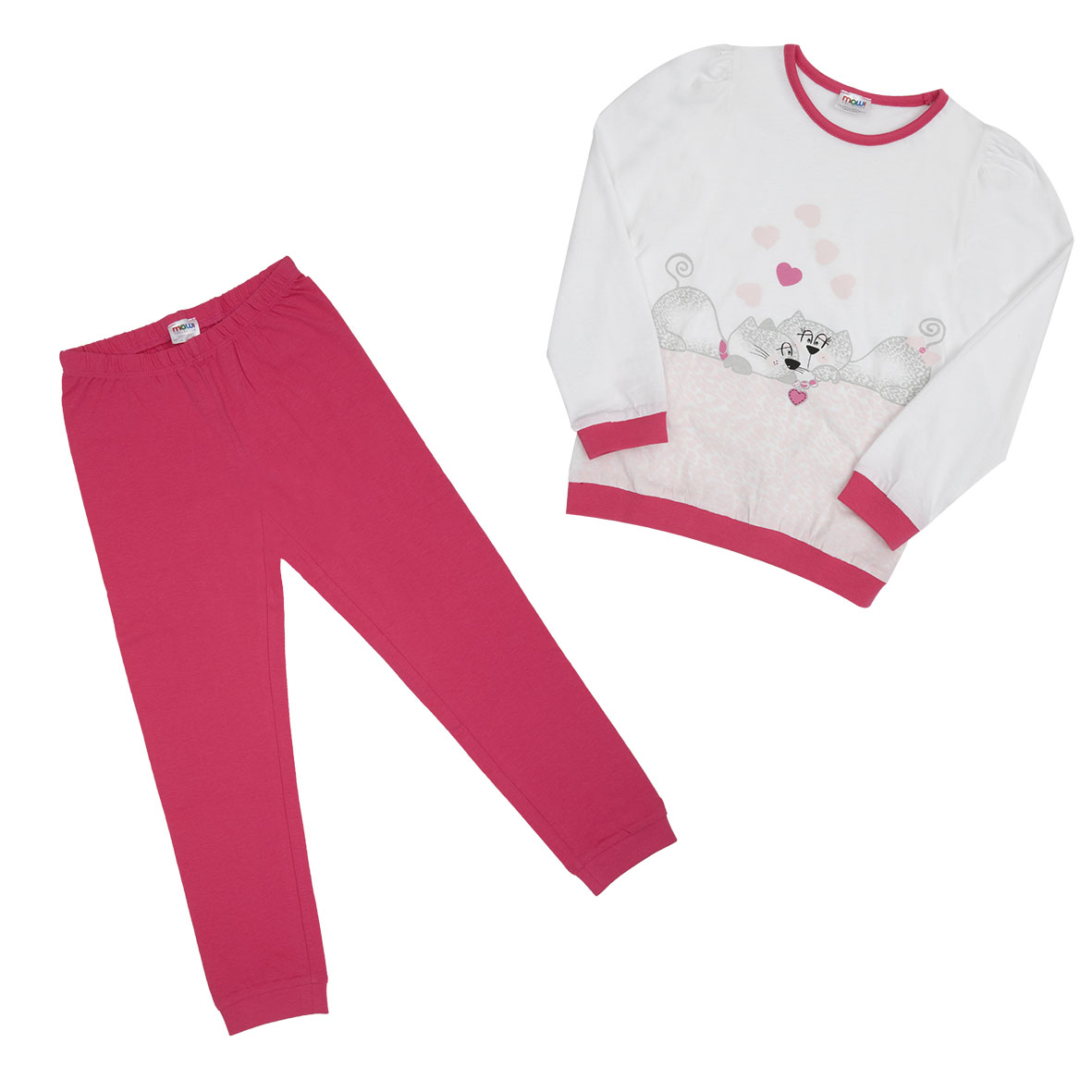 Toys Center Baby Pigiama bambina due pezzi gattini fucsia