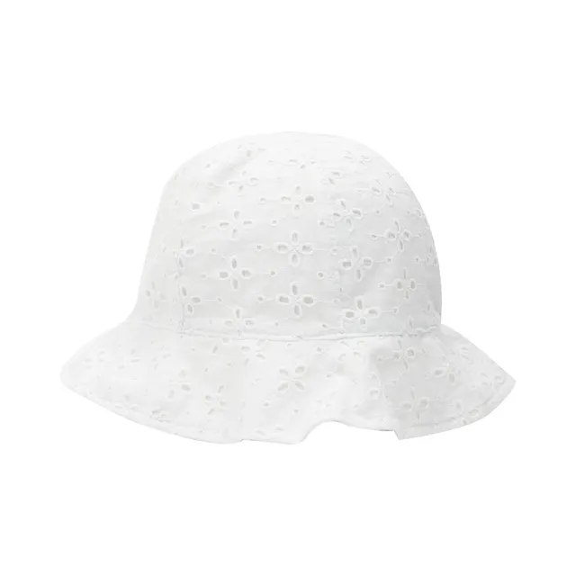 Cappello Sangallo Bimba Bianco Pescatore Morbido Estate