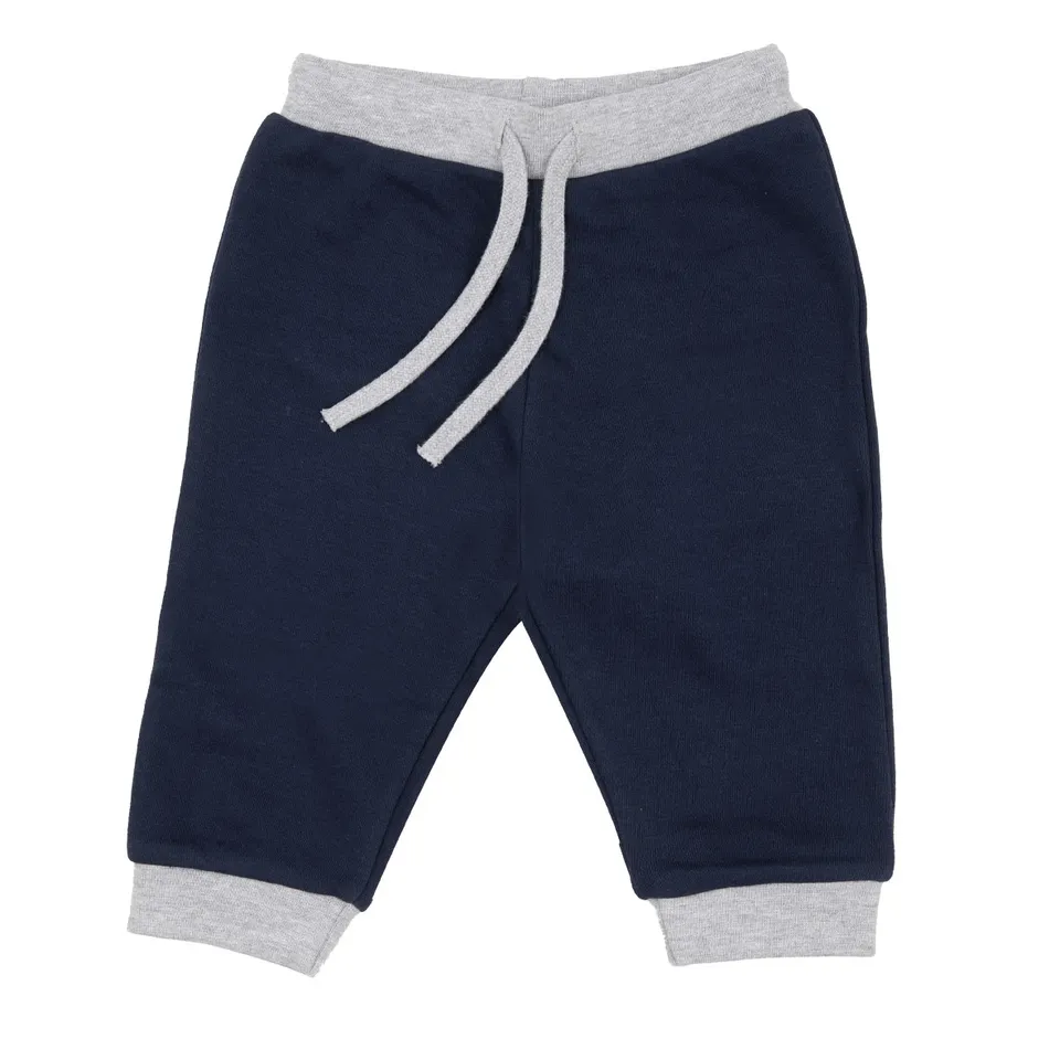 Pantalone french terry bimbo blu grigio felpato casual