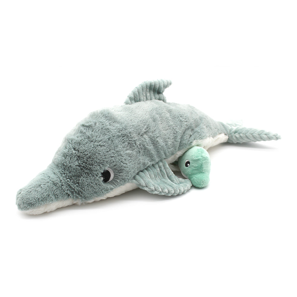Les Deglingos Ptipotos Tofou peluche delfino verde menta