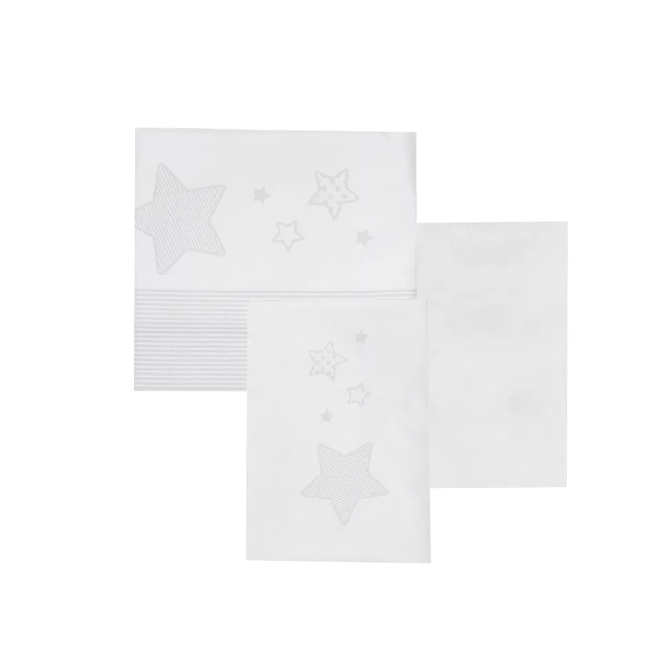 Toys Center Baby set 3 pezzi culla stellina grigio cotone