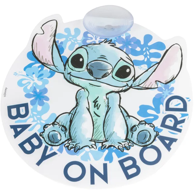 Disney Stitch Cartello Auto Baby On Board Stitch