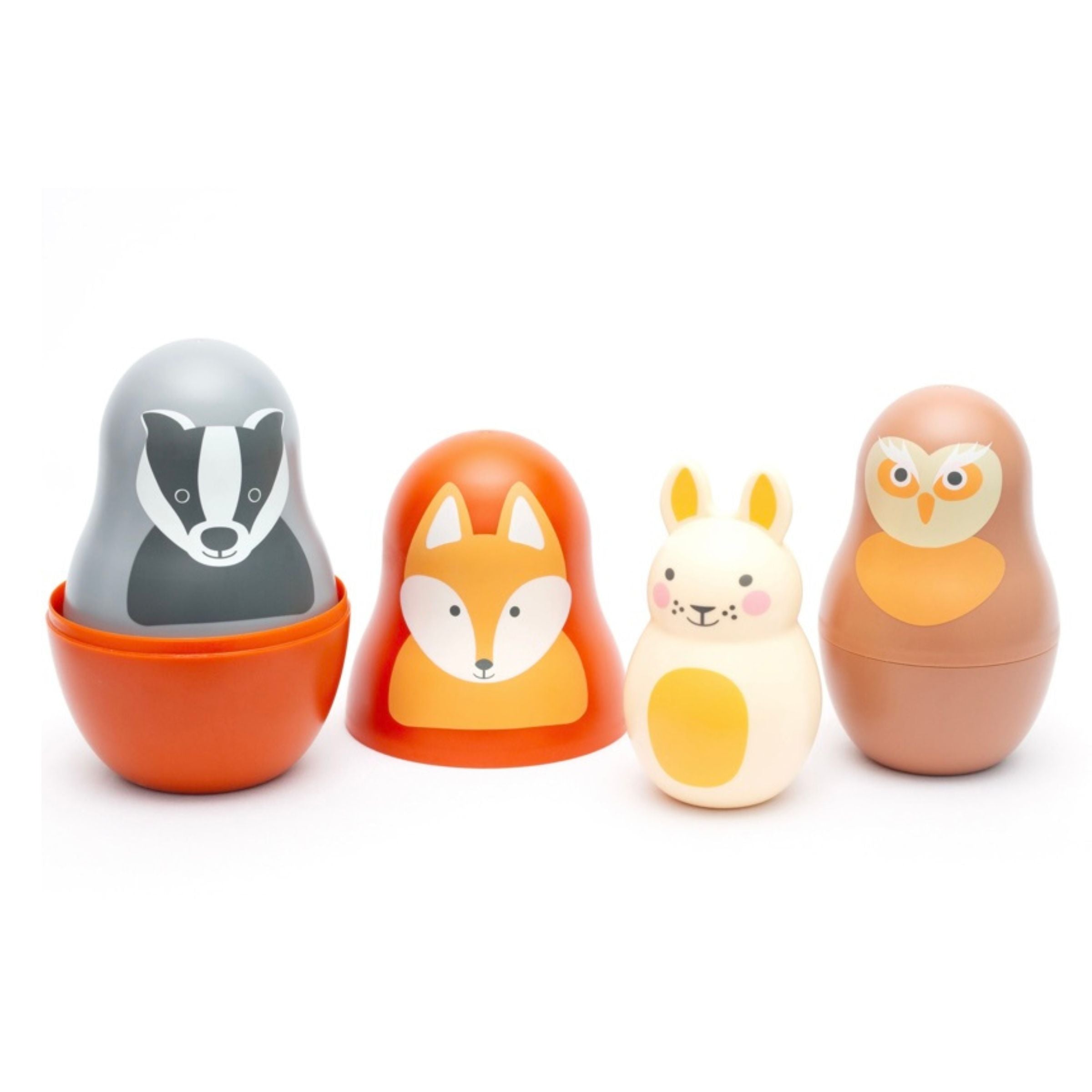 Rosa & Bo Nesting Babies bambole impilabili con sonaglio