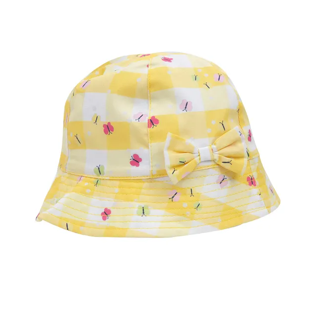 Toys Center Baby cappellino bambina giallo farfalle popeline