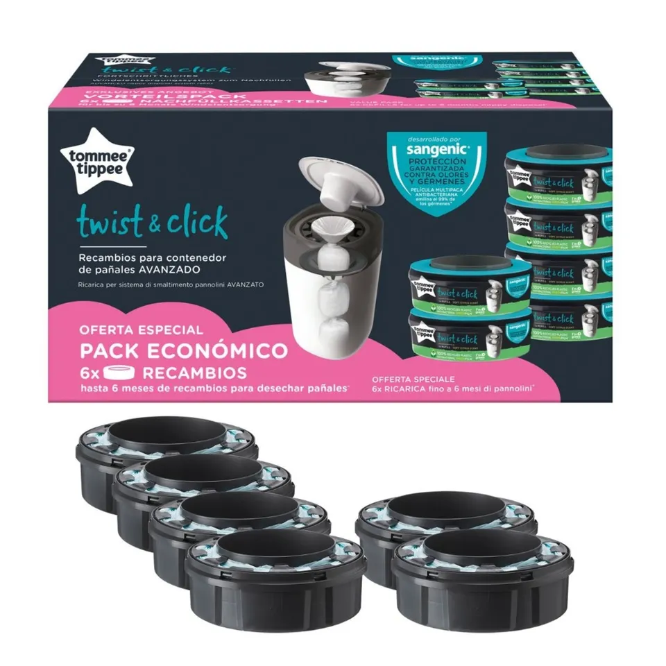 Tommee Tippee Sangenic ricariche mangiapannolini 6 pezzi