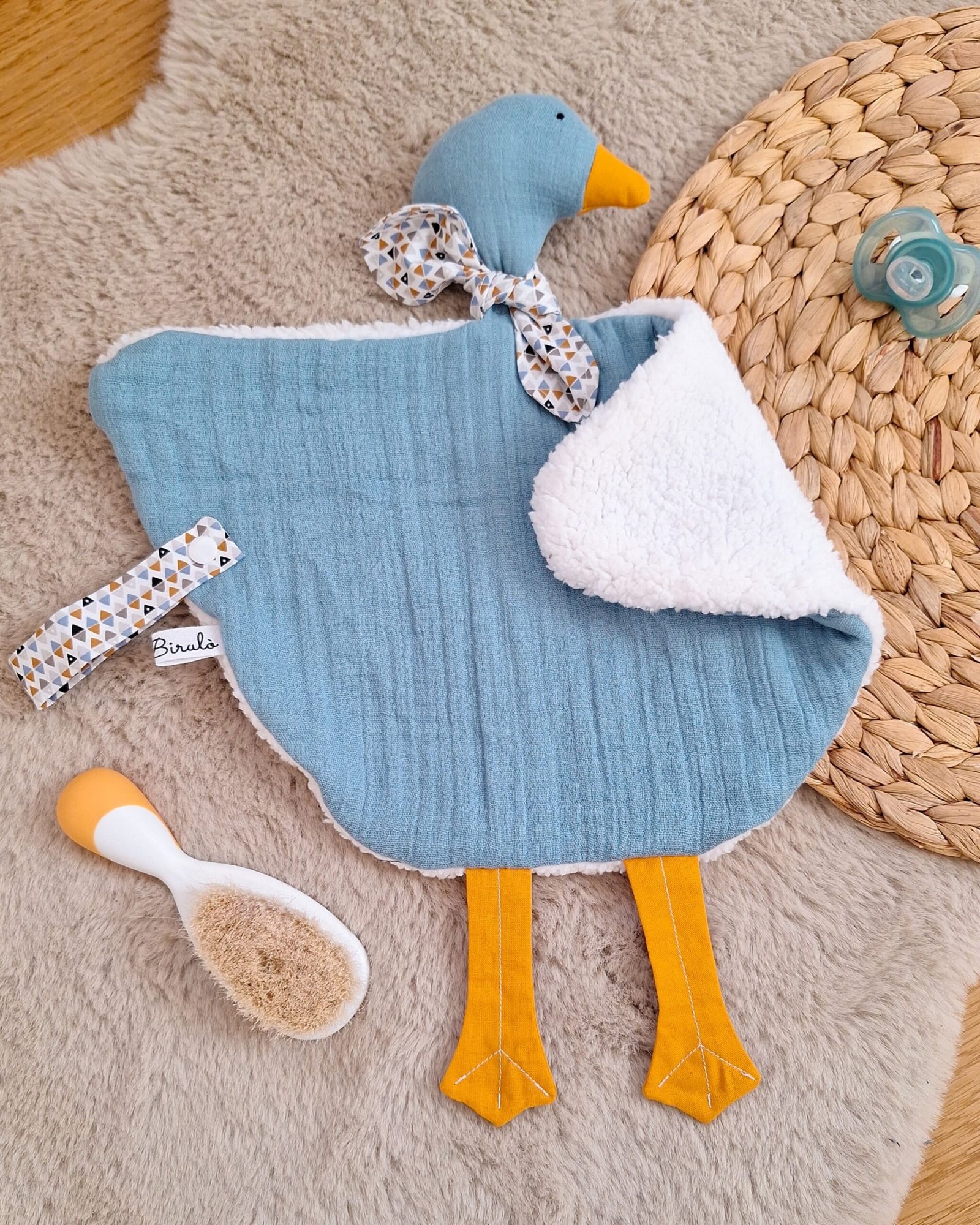 M'Amélie Creations Doudou Paperella Peluche Nanna Personalizzato