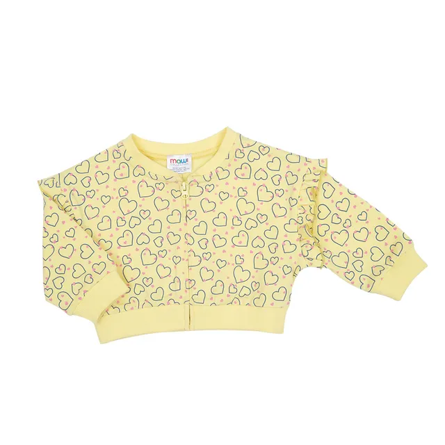 Toys Center Baby Felpa Bimba Zip Gialla con Cappuccio