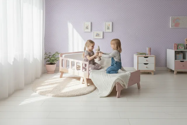 The Dida Crescente Letto Bambini Legno Rosa Materasso