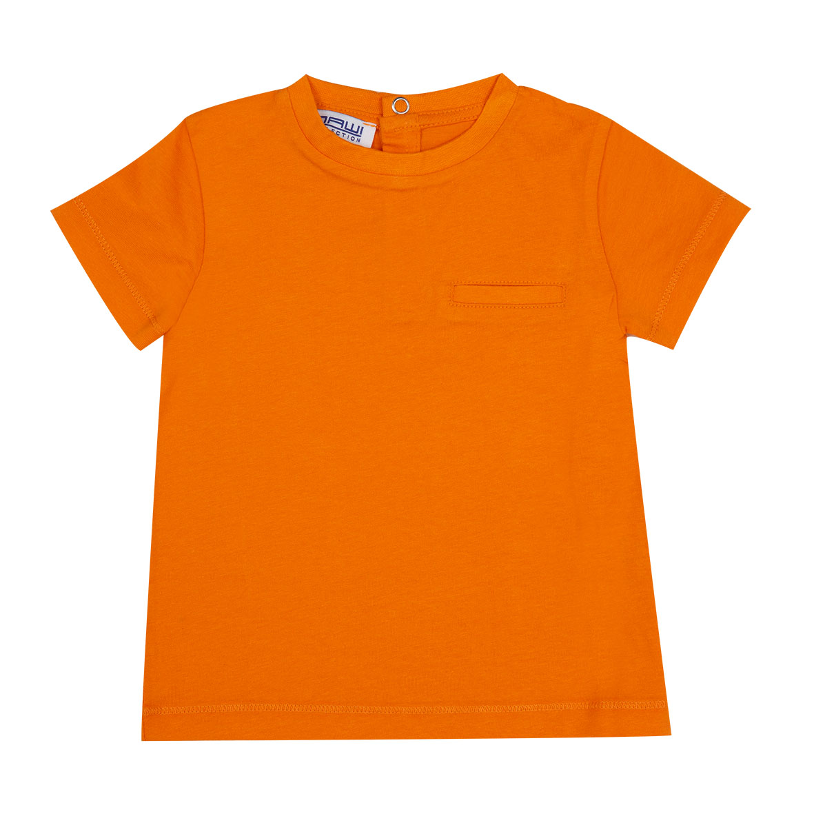 Mawi T-shirt manica corta tinta unita con tasca cotone