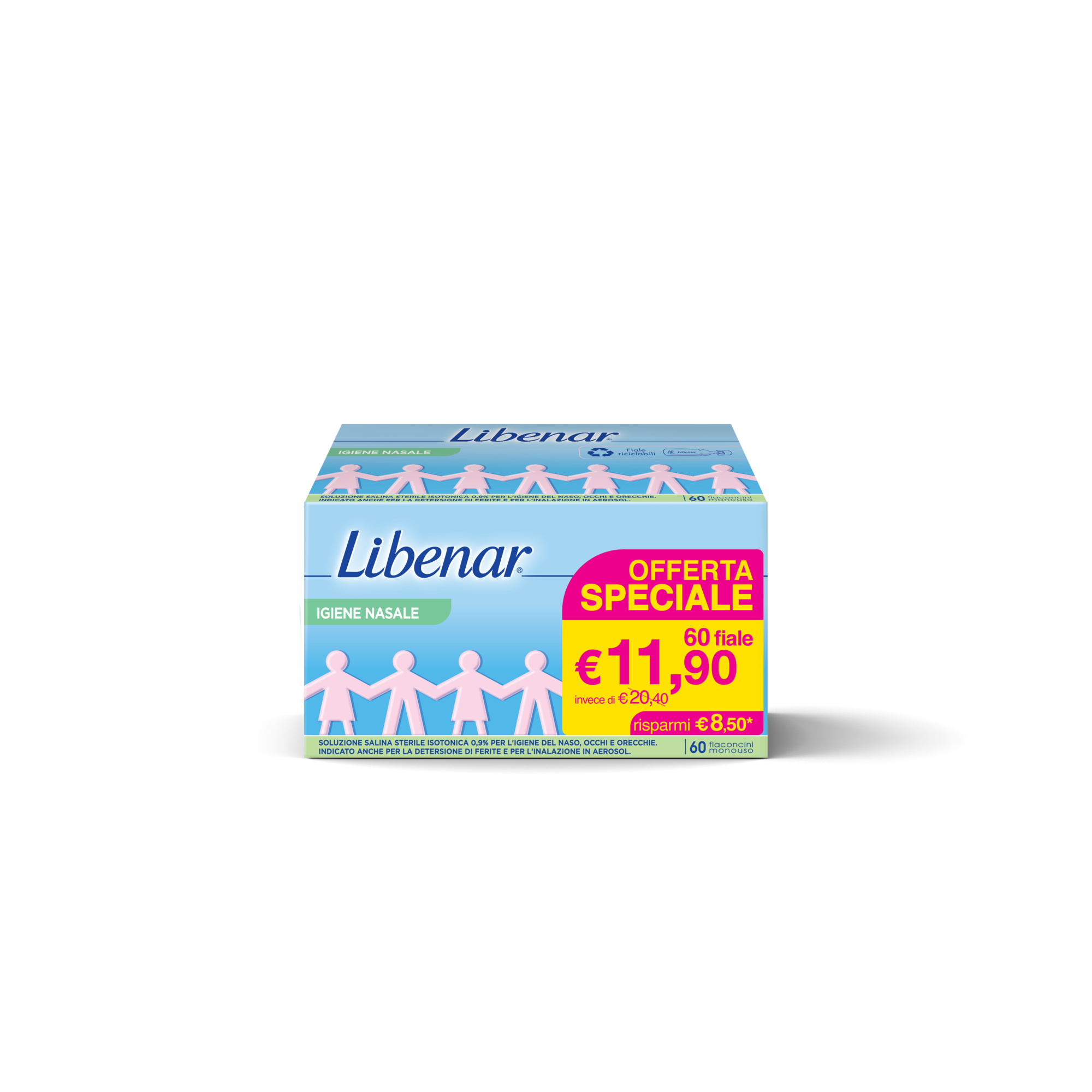 Libenar soluzione fisiologica 60 fiale monodose isotonica sterile