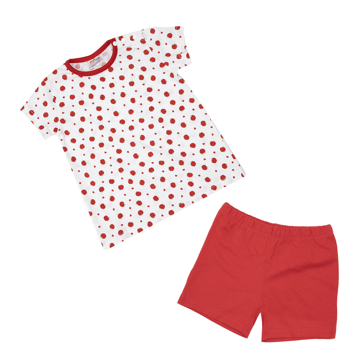 Toys Center Baby pigiama estivo bimba due pezzi ciliegie rosso