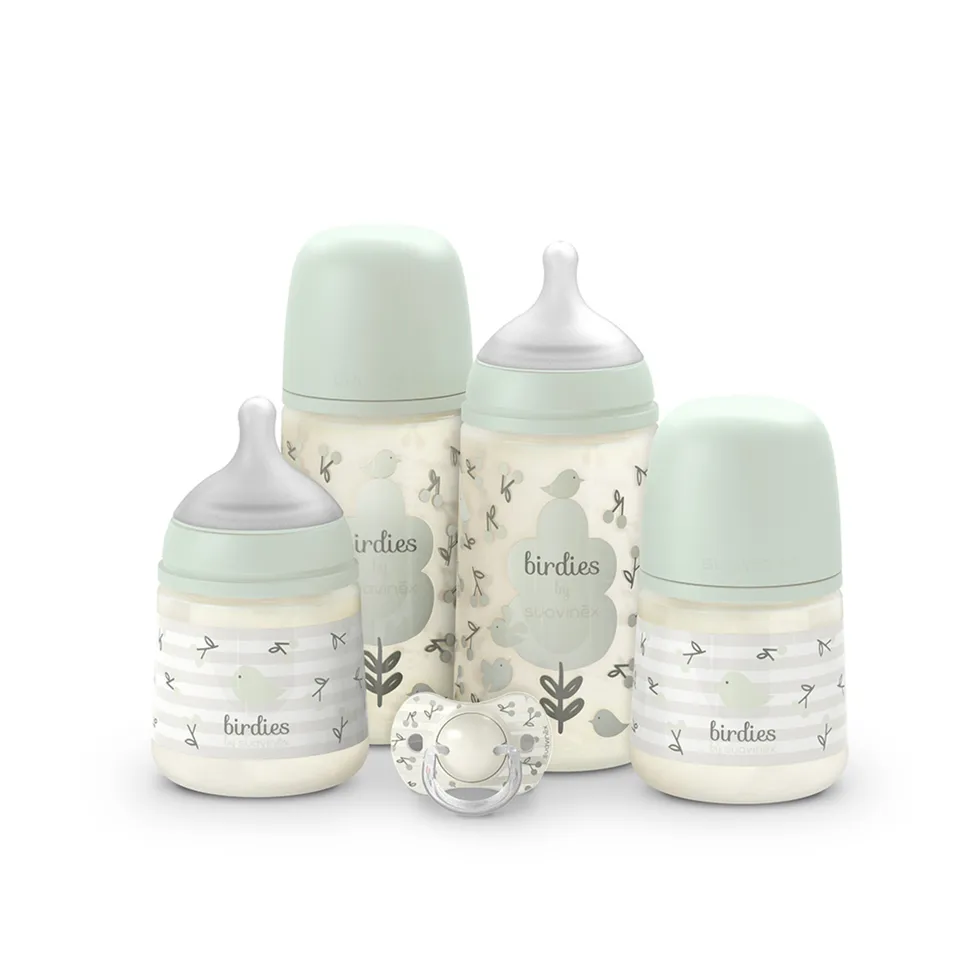 Suavinex Birdies Essential set regalo verde nascita