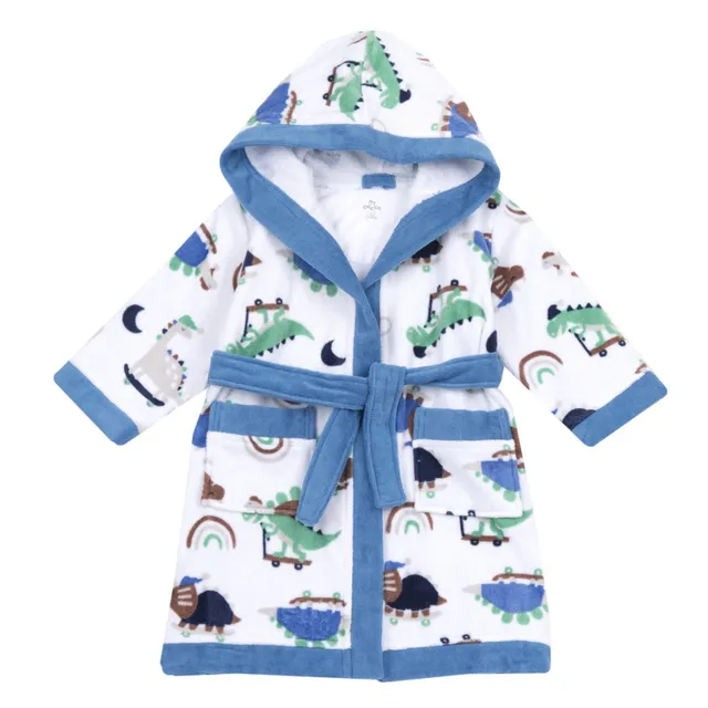 Chicco Accappatoio accappatoio cotone dino azzurro con cappuccio