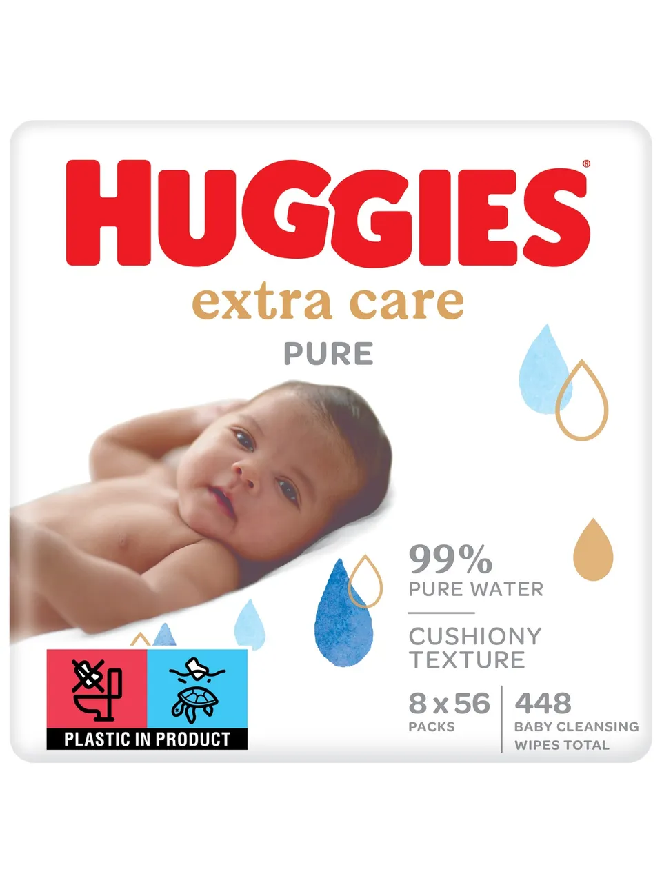 Huggies Pure salviette neonato 8x56 senza profumo
