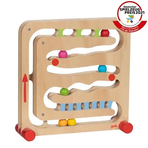 The Dida Pista Biglie Legno 6 Biglie 30 cm Colorata