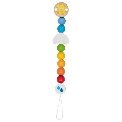 The Dida catena ciuccio legno arcobaleno sole