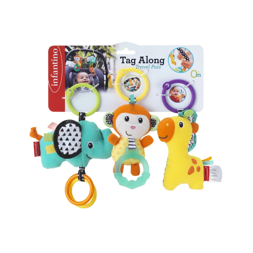 Infantino sonaglini neonato set 3 pezzi passeggino dentizione