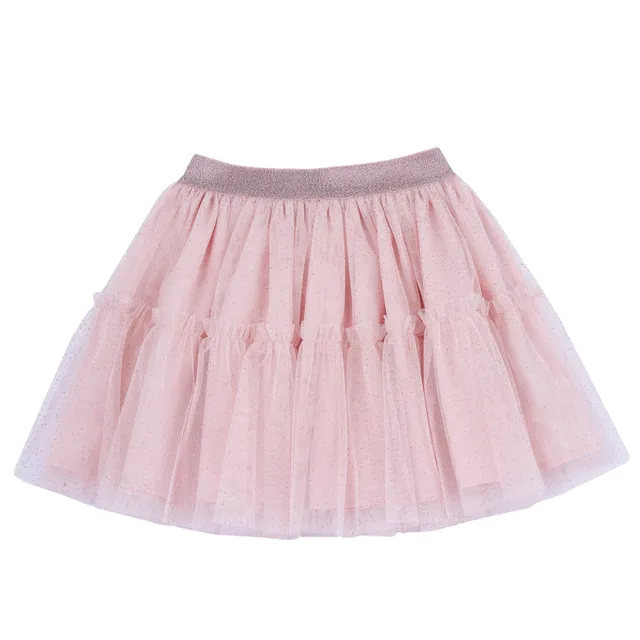 Gonna bambina tulle rosa elegante cerimonia