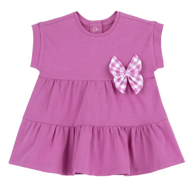 Chicco vestito neonata cotone maniche corte rosa