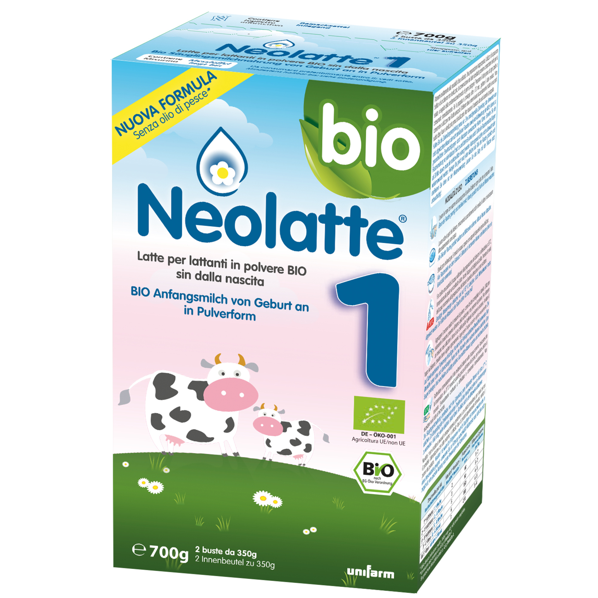 Neolatte 1 Bio Latte in Polvere 2x350g 0-6 Mesi DHA
