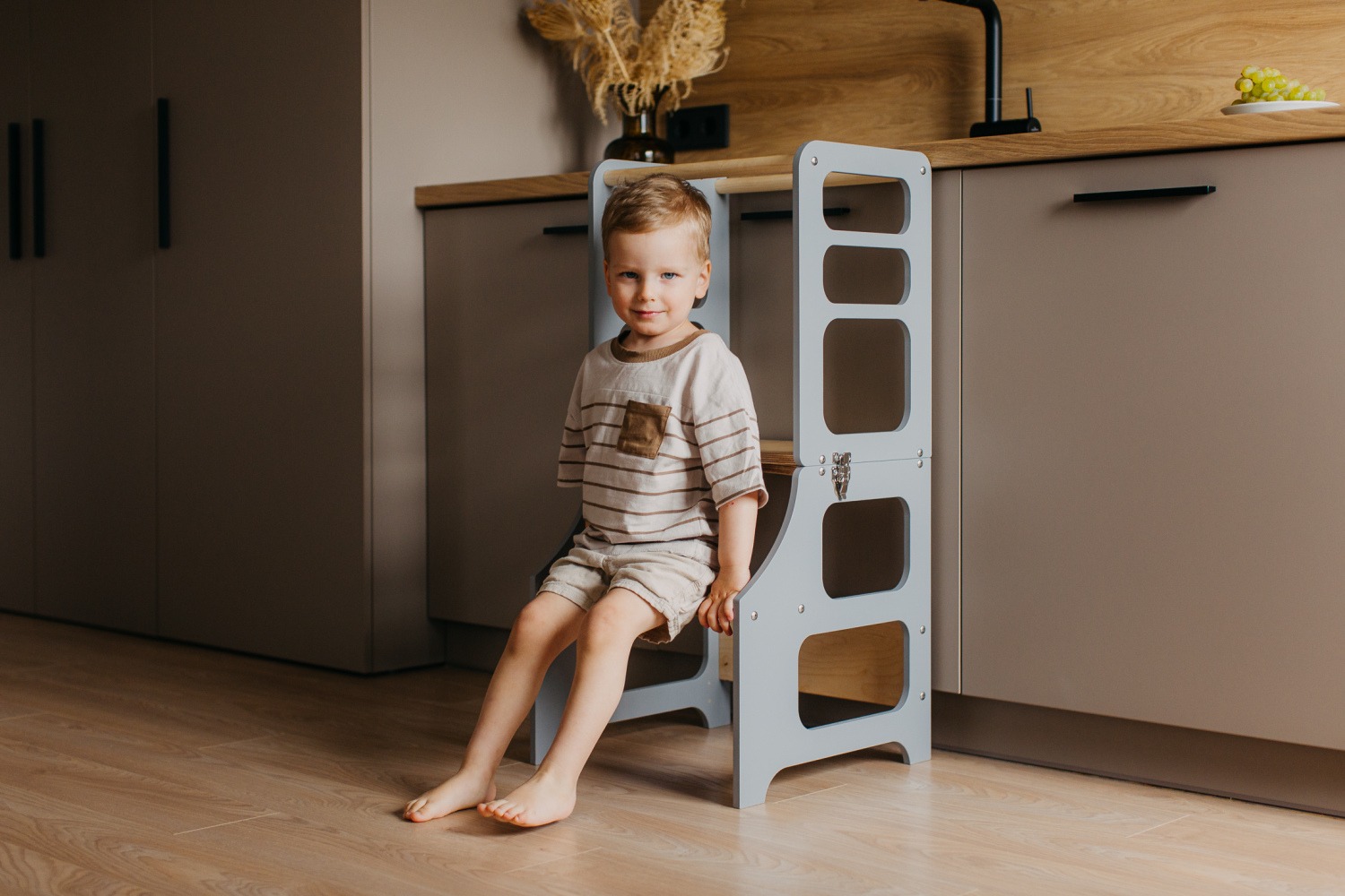 The Dida Torre Apprendimento Montessori Convertibile Grigia