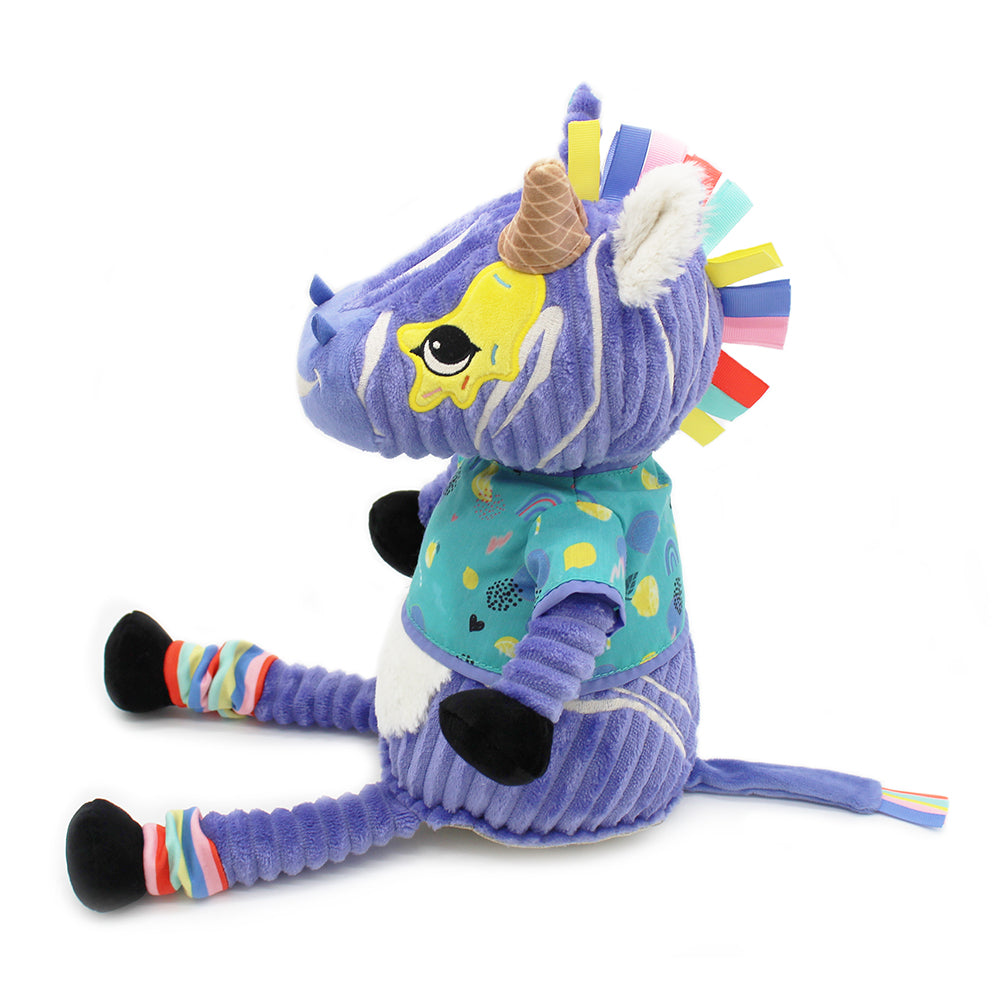 Les Deglingos Original Kiprokos peluche zebra viola 42 cm