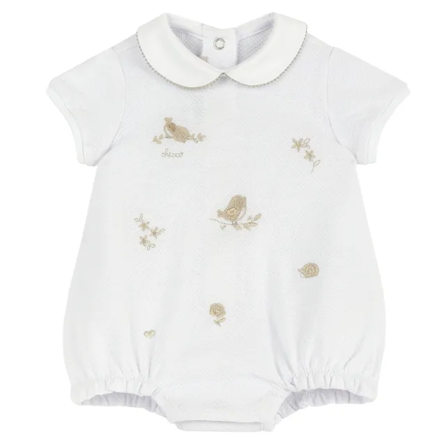 Chicco Pagliaccetto Elegante in cotone con apertura schiena