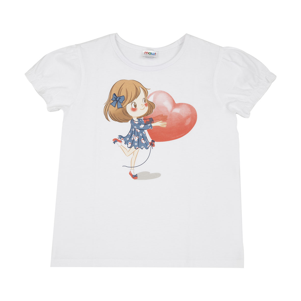 Toys Center Baby t-shirt bimba bianca jersey cuore