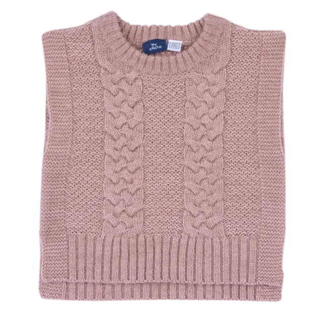 Chicco gilet bambina intrecciato caldo e morbido