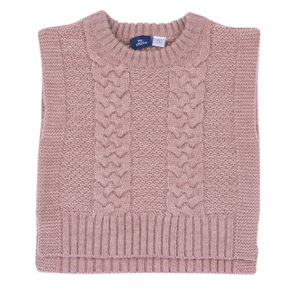 Chicco gilet bambina intrecciato caldo e morbido
