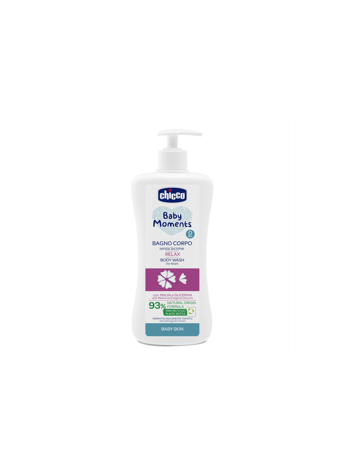 Chicco Baby Moments Relax bagno corpo malva neonato