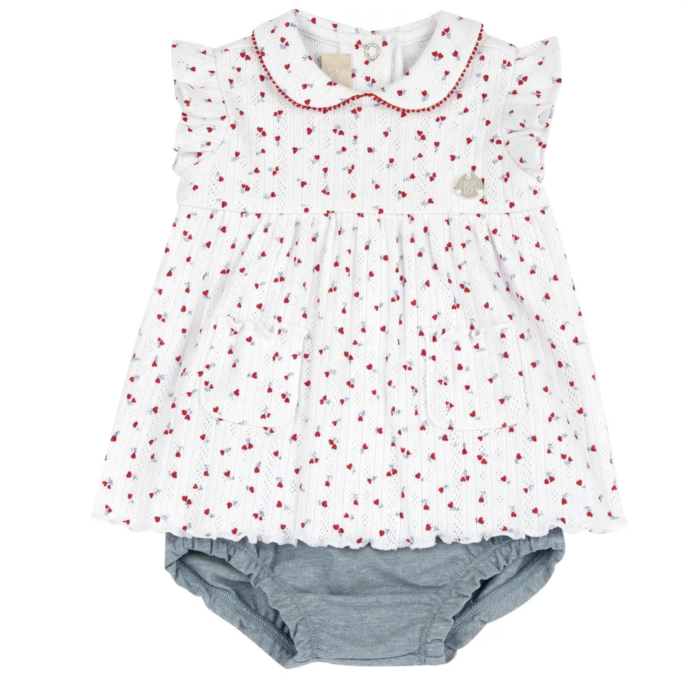 Chicco vestito neonata con mutandina in cotone