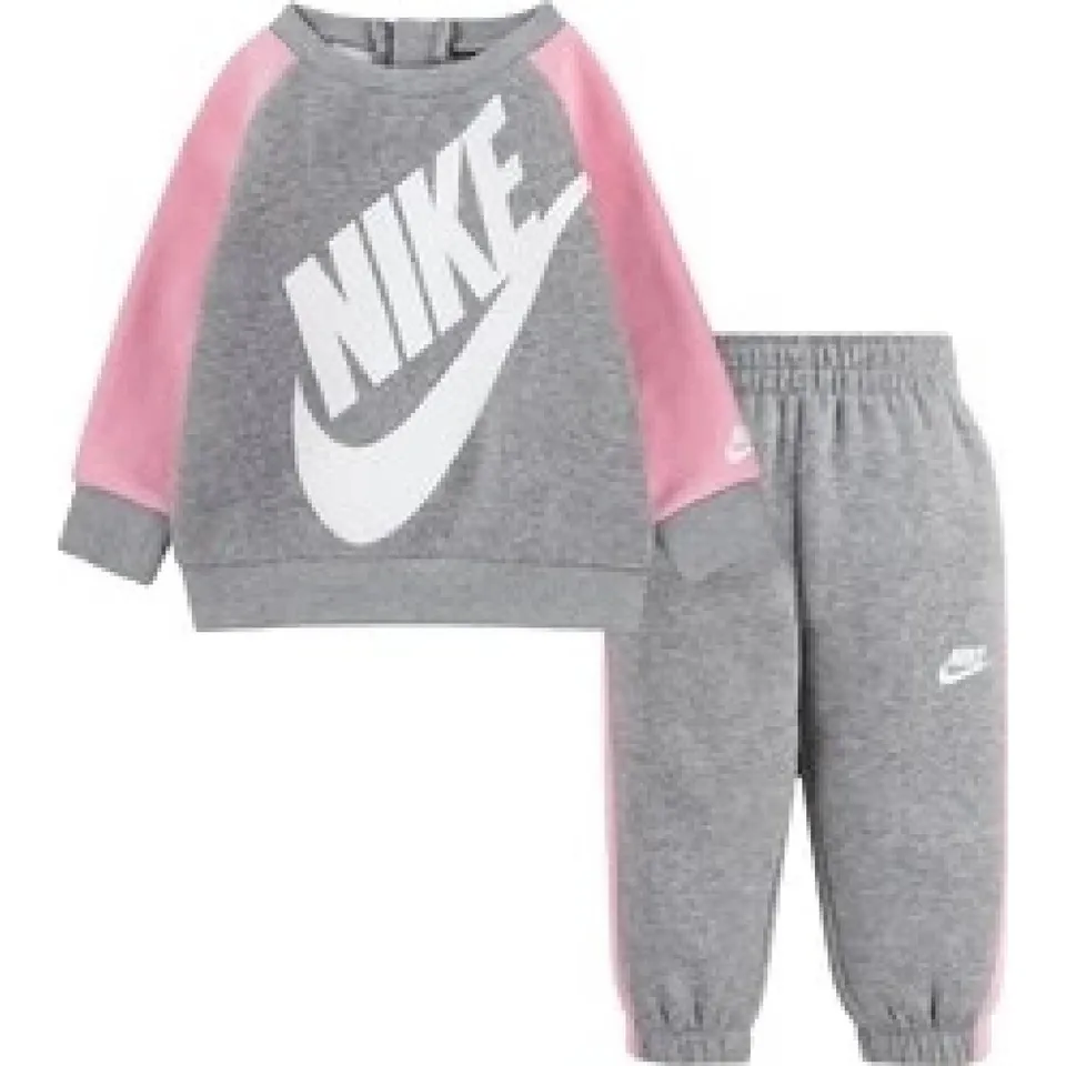 Nike Crew Set tuta bimba grigio scuro mélange 2-3 anni stampa