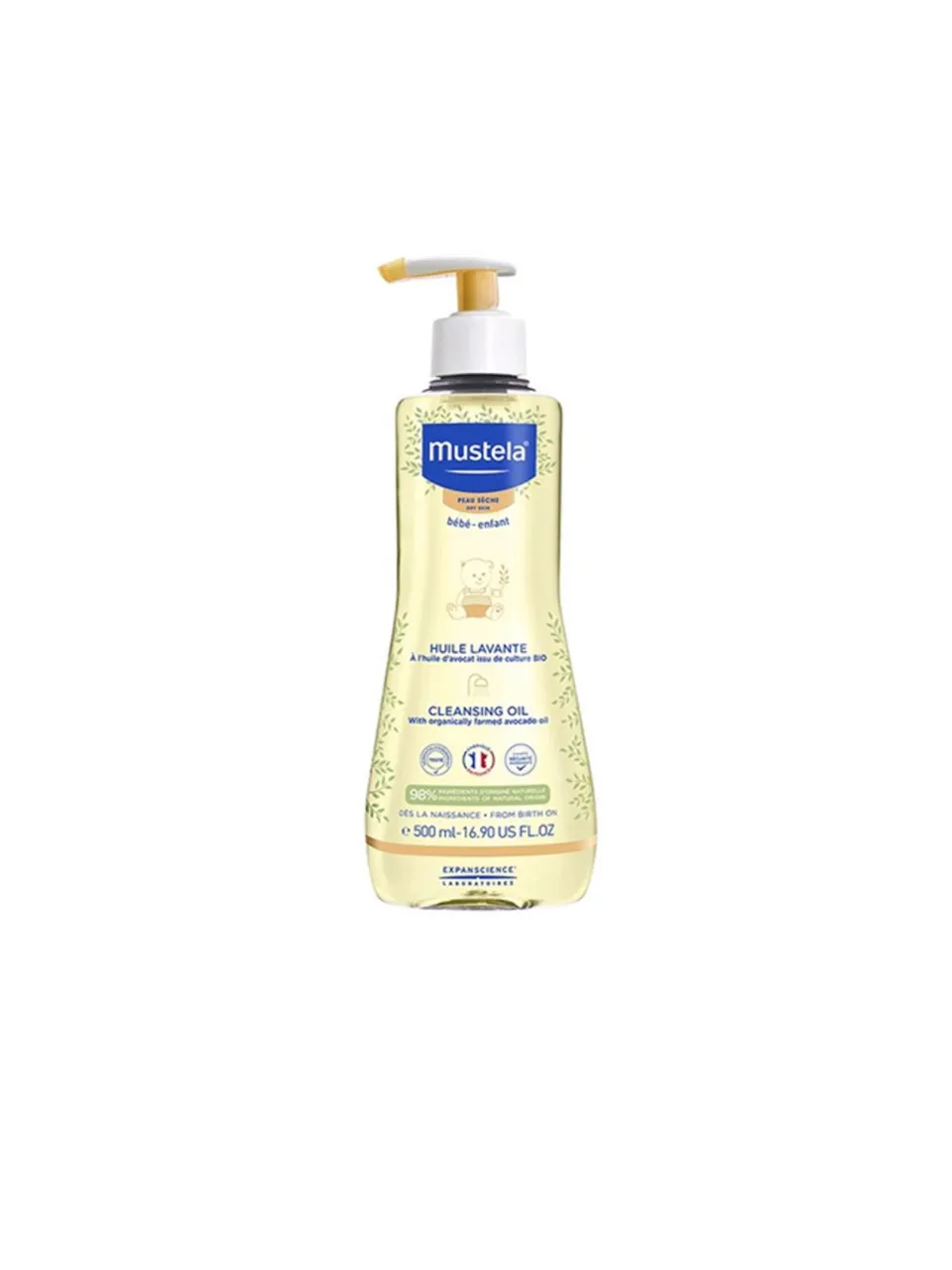 Mustela olio bagno 500 ml pelle secca neonati