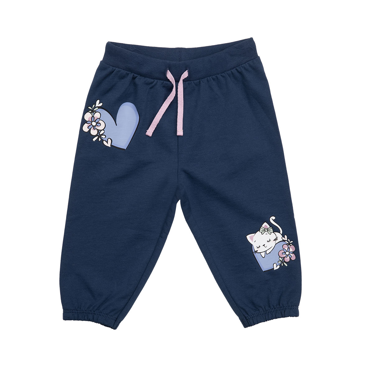 Toys Center Baby Pantalone Bimba blu pantalone gattino elastico