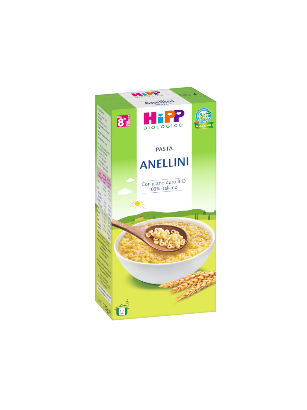 HiPP Anellini Pastina 320g Semola Grano Duro 6 Mesi