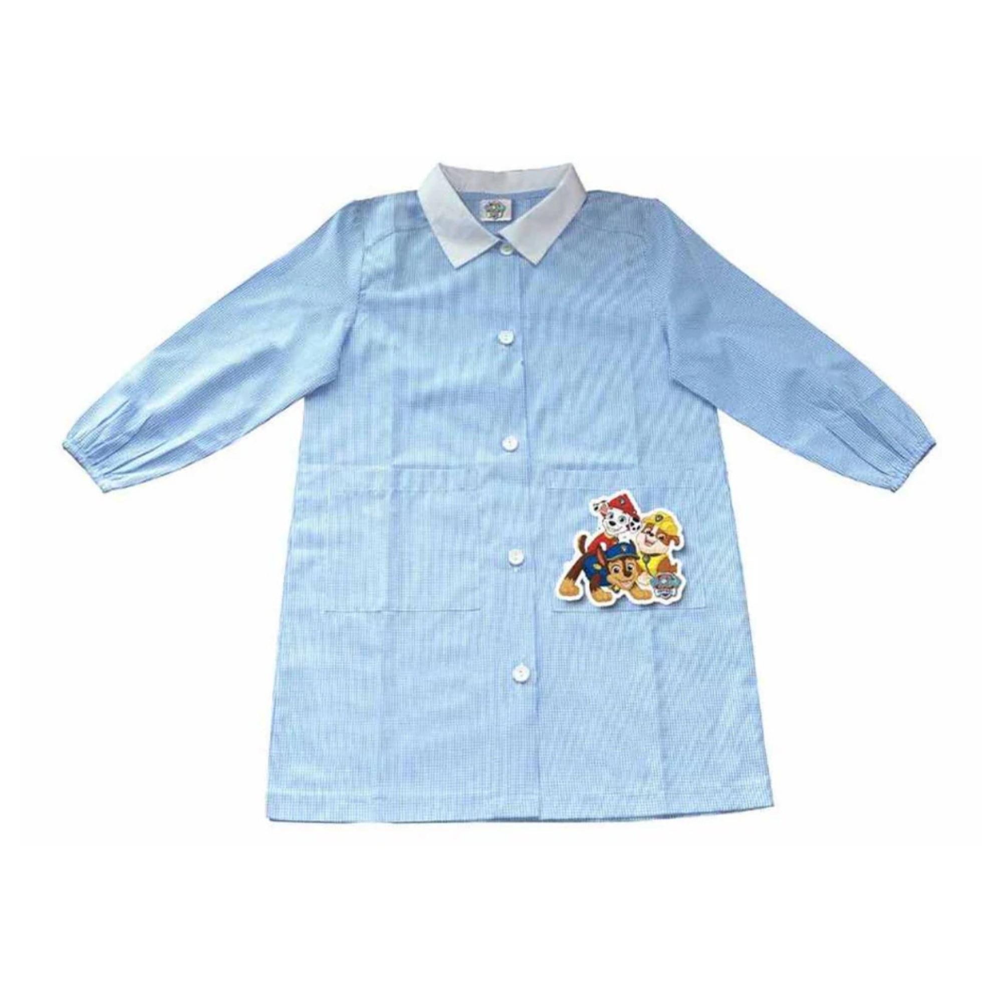Paw Patrol grembiule asilo maniche lunghe 2 tasche poliestere