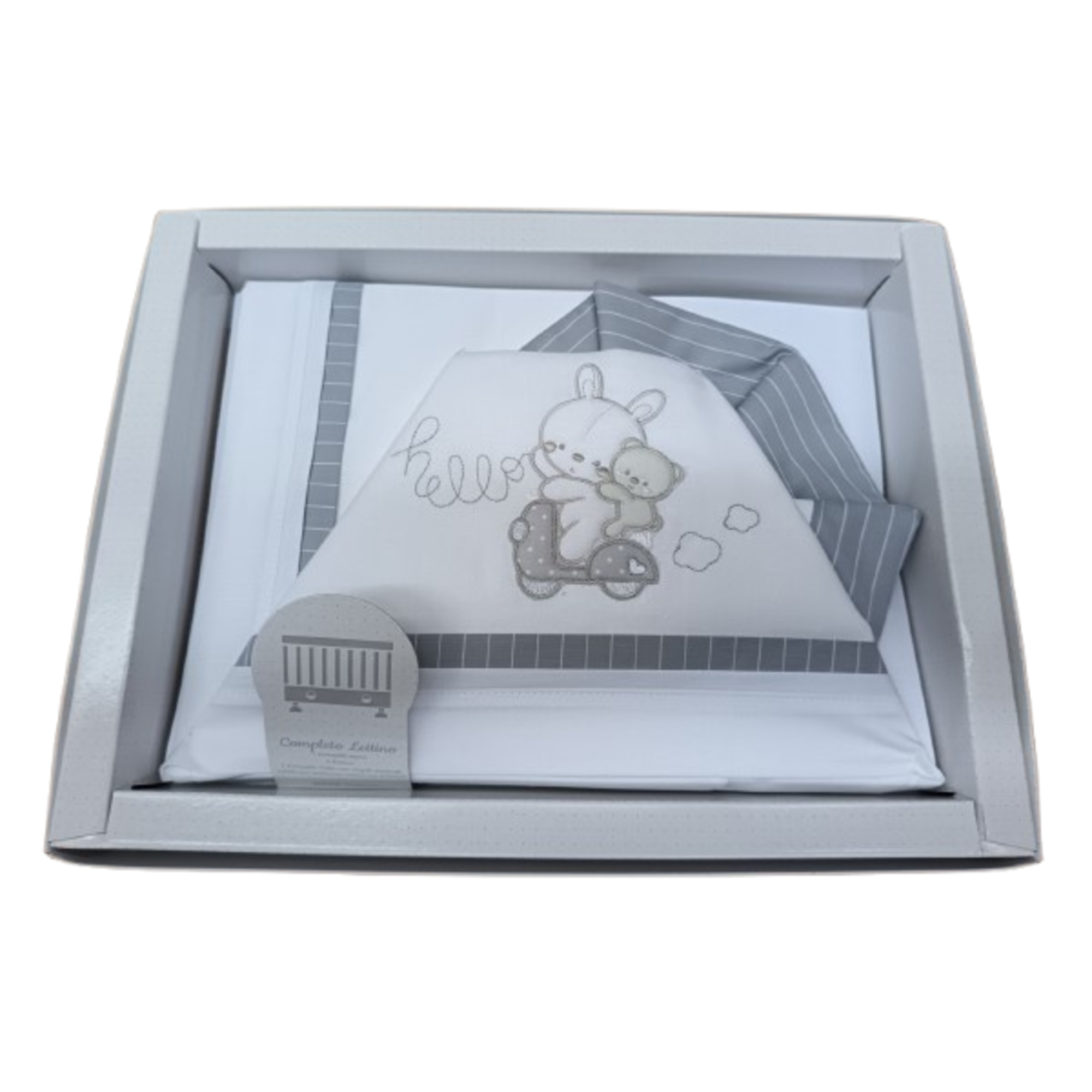 Ellepi Set Lenzuola Maxi Culla Cotone Orsetti 3 Pezzi