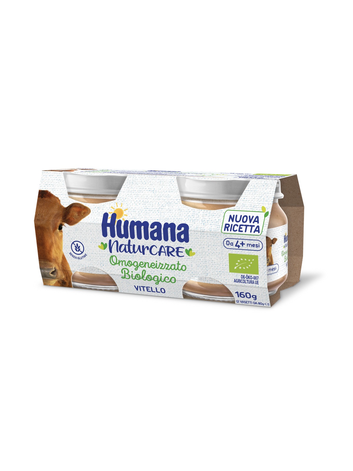 Humana vitello biologico omogeneizzato 2x80g bio