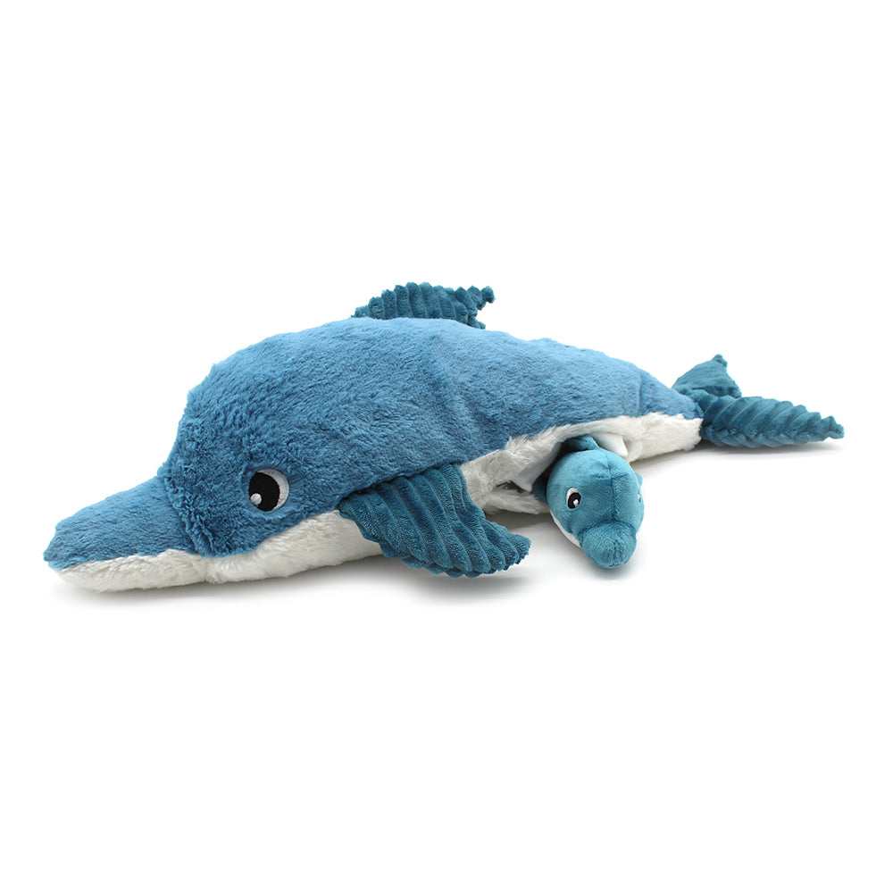 Les Deglingos Ptipotos Tofou peluche delfino blu 50 cm