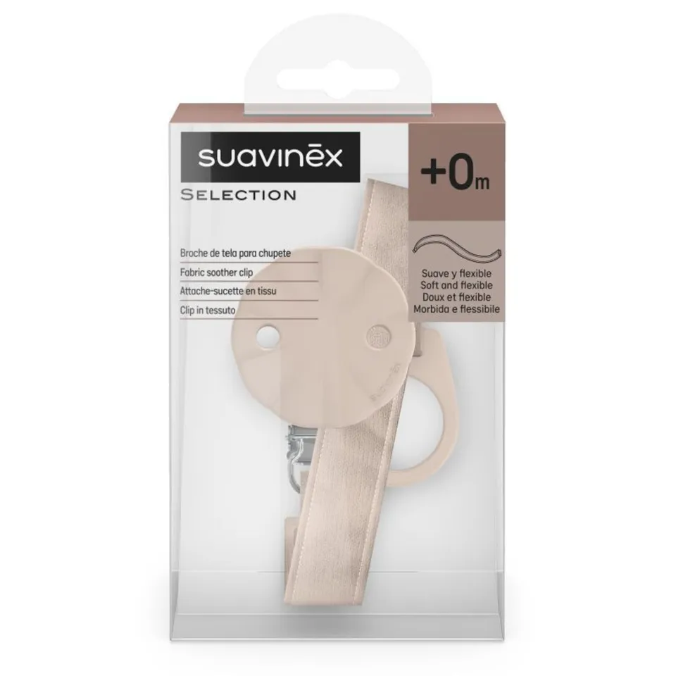 Suavinex Wonderland Liberty clip tessuto rosa portaciuccio